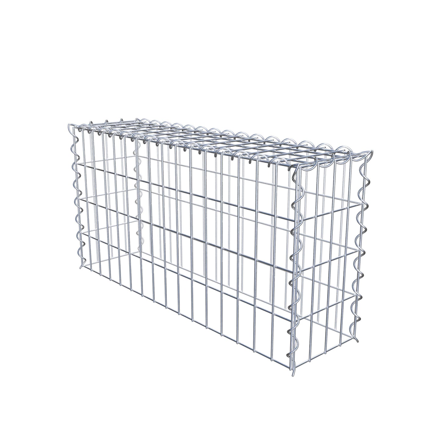 Opvokset gabion type 3 80 cm x 40 cm x 20 cm (L x H x D), maskestørrelse 5 cm x 10 cm, spiral