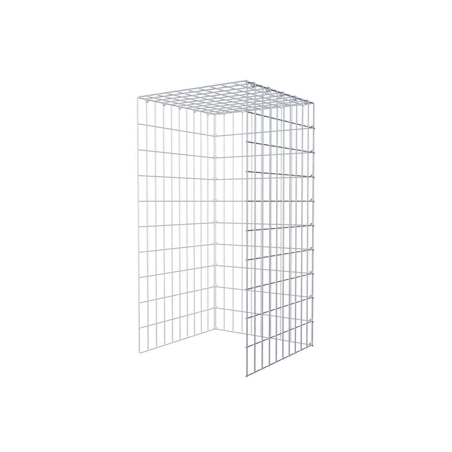Gavión adicional tipo 4 100 cm x 50 cm x 50 cm (L x A x P), malla 5 cm x 10 cm, anillo en C