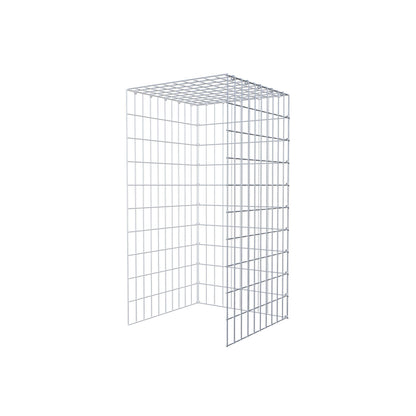 Gavión adicional tipo 4 100 cm x 50 cm x 50 cm (L x A x P), malla 5 cm x 10 cm, anillo en C