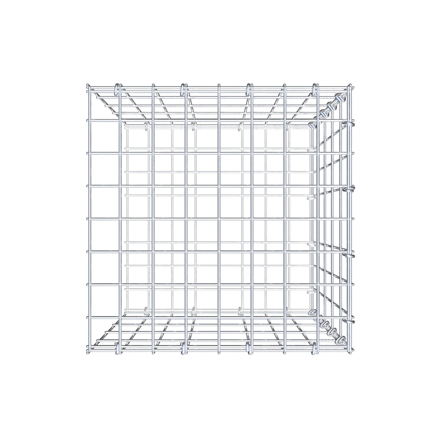 Gabião tipo 2 50 cm x 40 cm x 40 cm, malhagem 5 cm x 10 cm, anel C