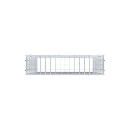 Typ 3 påbyggnadsgabion 100 cm x 80 cm x 20 cm (L x H x D), maskstorlek 5 cm x 5 cm, C-ring