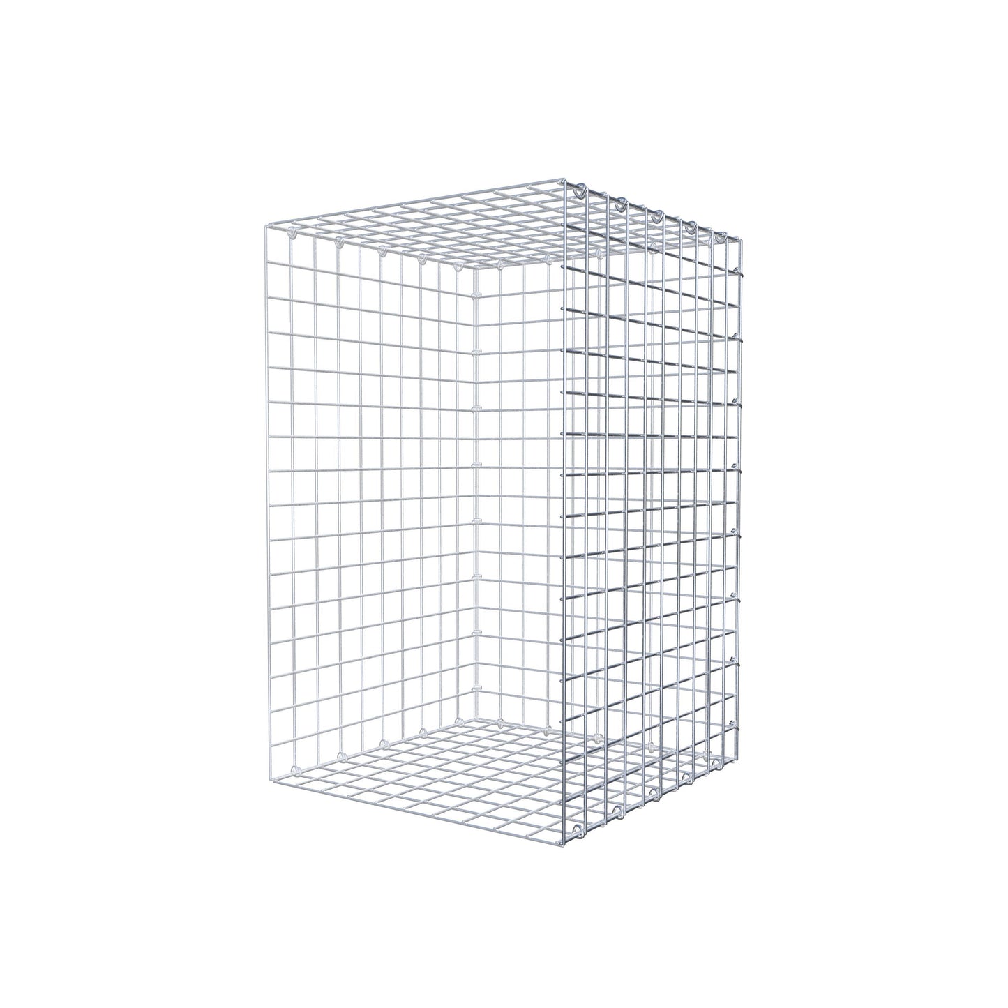 Mounted gabion type 2 80 cm x 50 cm x 50 cm (L x H x D), mesh size 5 cm x 5 cm, C-ring