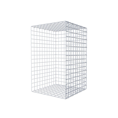 Mounted gabion type 2 80 cm x 50 cm x 50 cm (L x H x D), mesh size 5 cm x 5 cm, C-ring