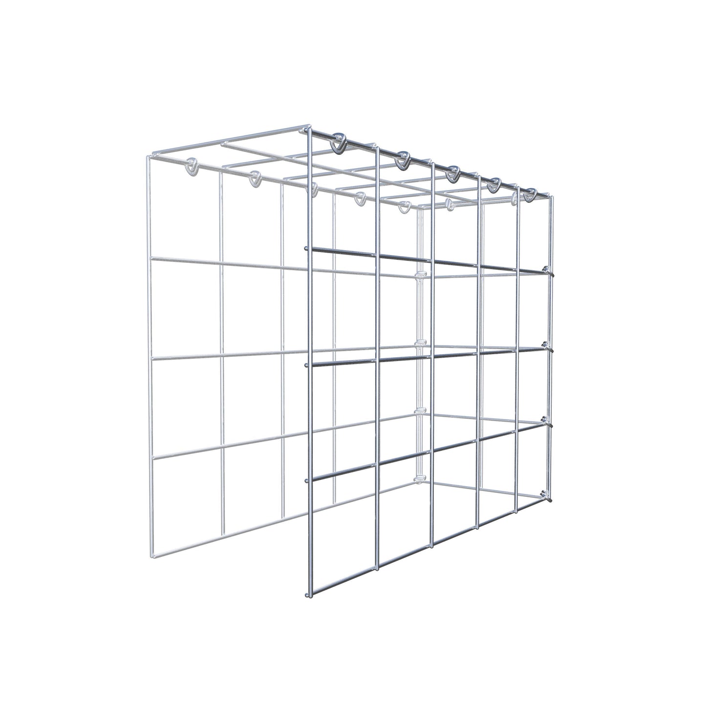 Monteret gabion type 4 50 cm x 40 cm x 20 cm (L x H x D), maskestørrelse 10 cm x 10 cm, C-ring