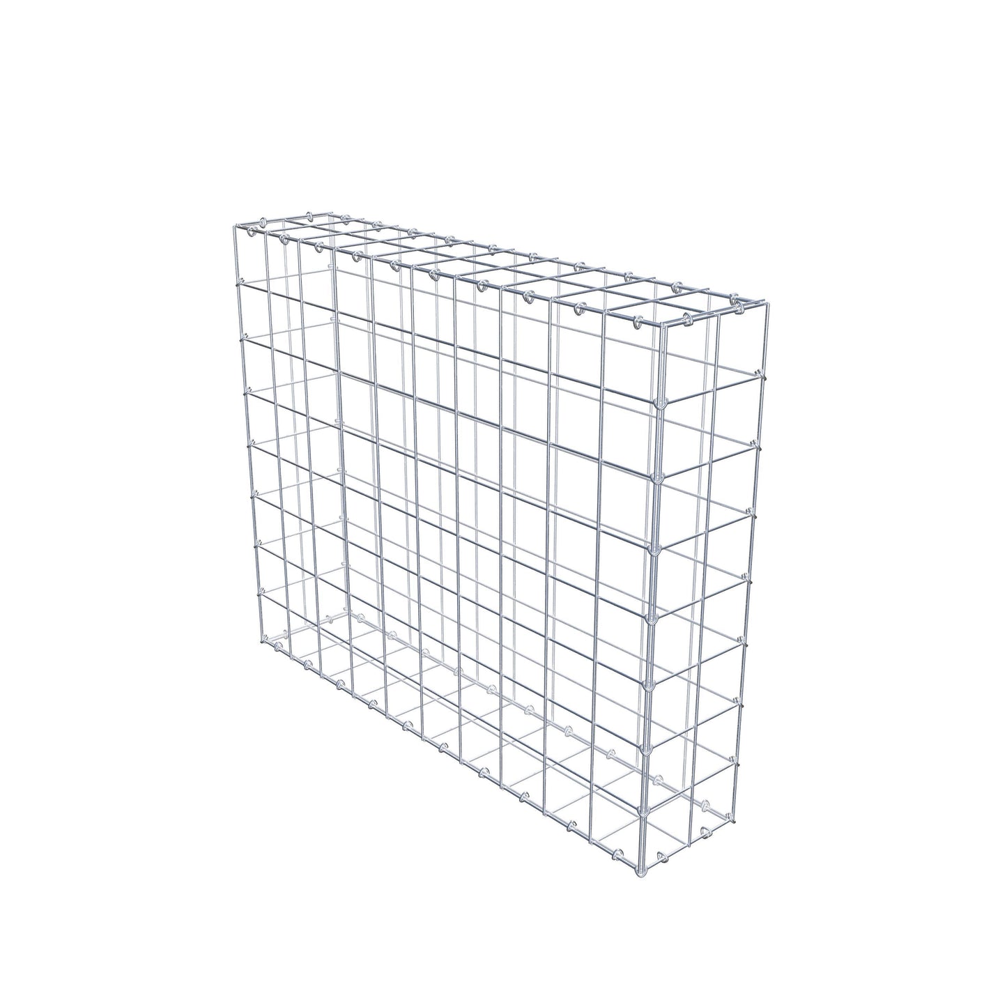 Gabione 100 cm x 80 cm x 20 cm (L x H x T), Maschenweite 10 cm x 10 cm, C-Ring
