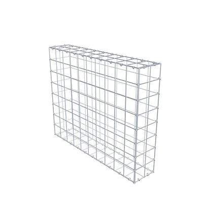 Gabione 100 cm x 80 cm x 20 cm (L x H x T), Maschenweite 10 cm x 10 cm, C-Ring
