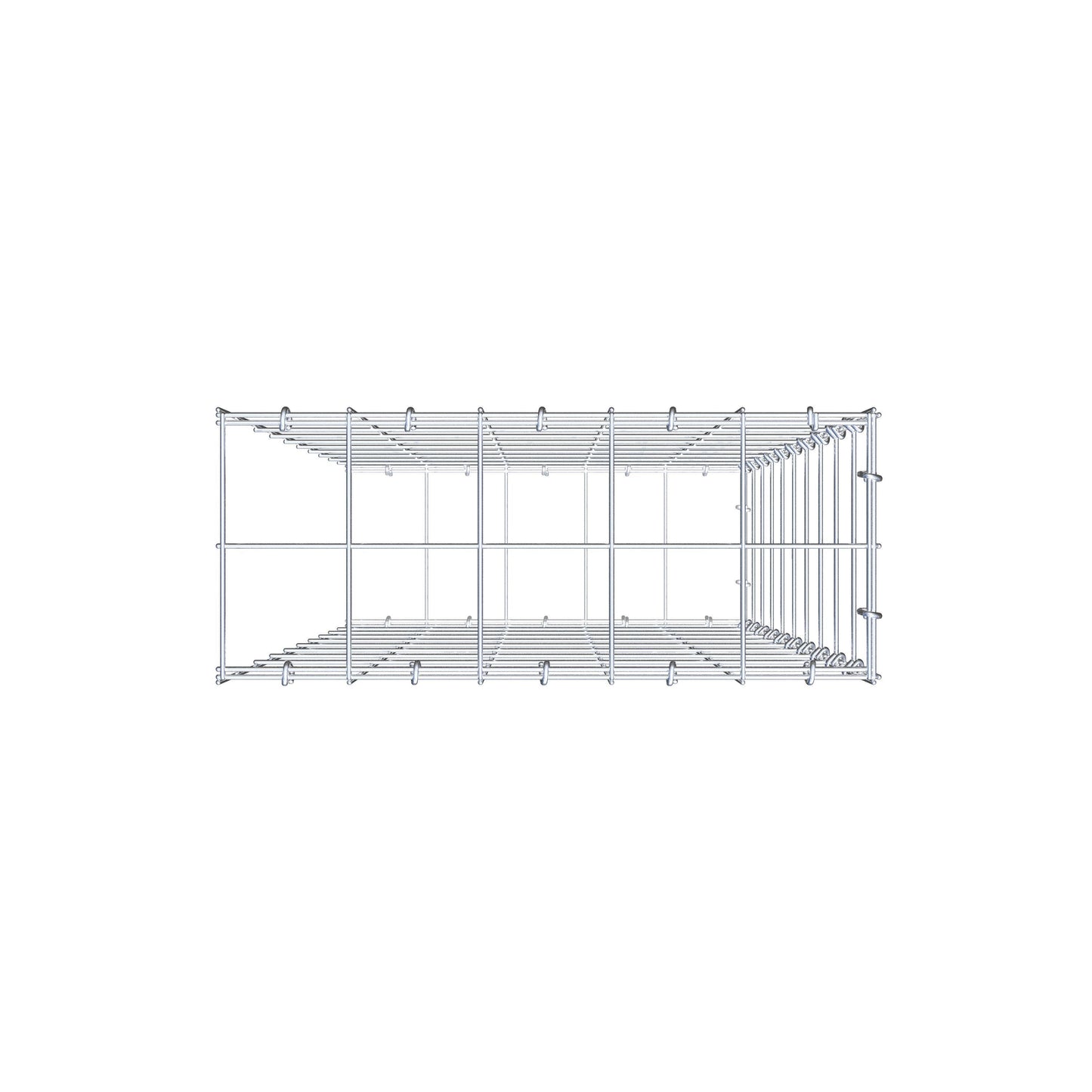 Gabião Tipo 2 100 cm x 50 cm x 20 cm (C x A x P), malhagem 10 cm x 10 cm, anel C