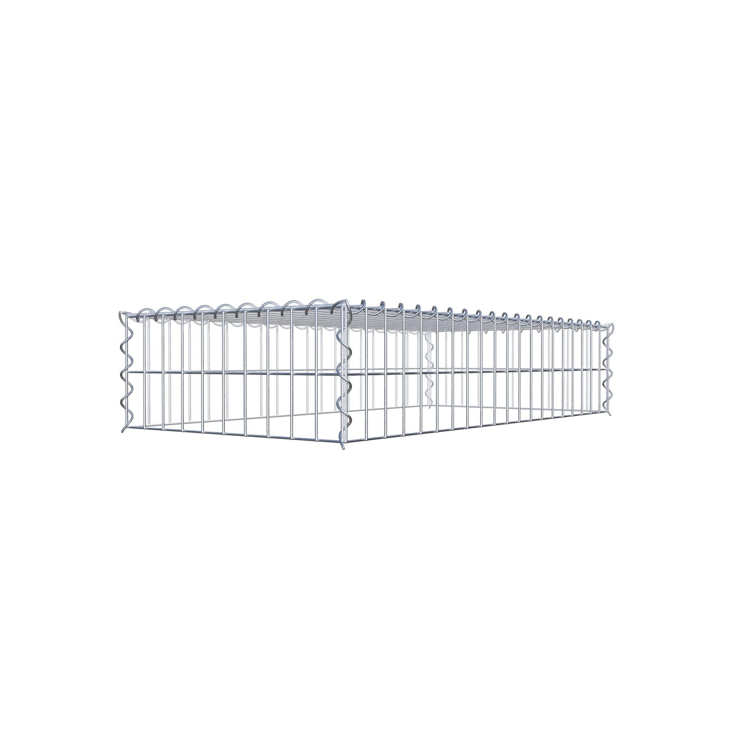 Anbaugabione Typ 3 100 cm x 20 cm x 50 cm (L x H x T), Maschenweite 5 cm x 10 cm, Spirale
