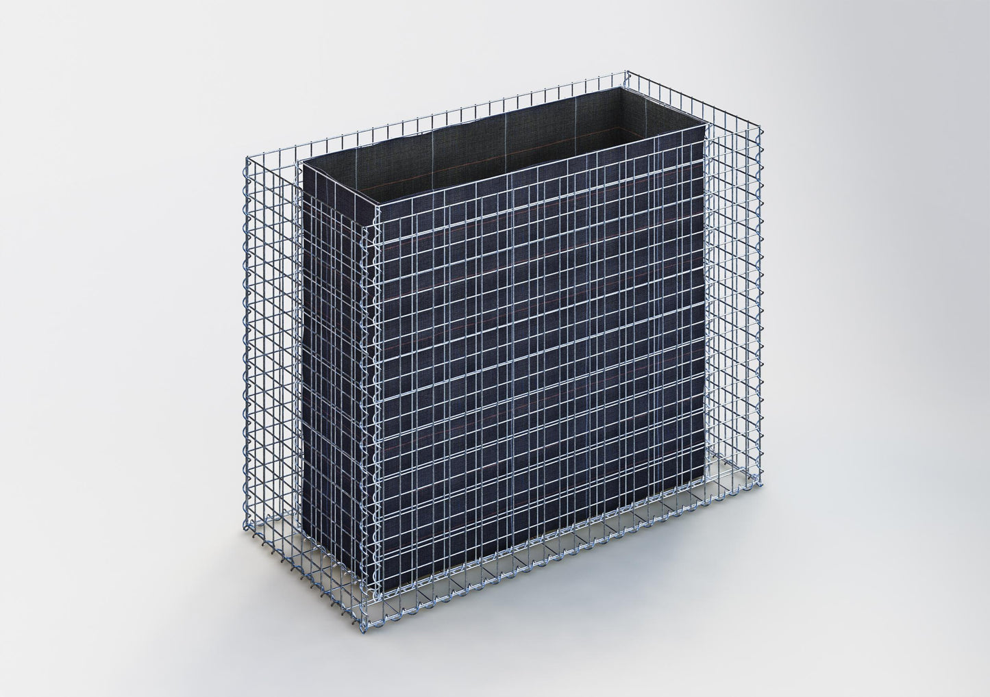 Højbed firkantet 130 cm x 100 cm x 60 cm (L x H x D), maskestørrelse 5 x 5 cm, vægtykkelse 10 cm