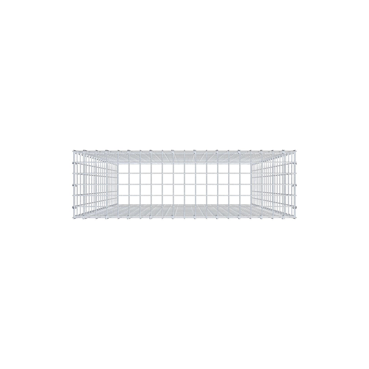 Fourche rapportée type 3 200 cm x 100 cm x 30 cm (L x H x P), mailles 5 cm x 10 cm, anneau en C