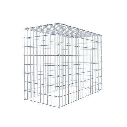Typ 3 påbyggnadsgabion 100 cm x 80 cm x 50 cm (L x H x D), maskstorlek 5 cm x 10 cm, C-ring
