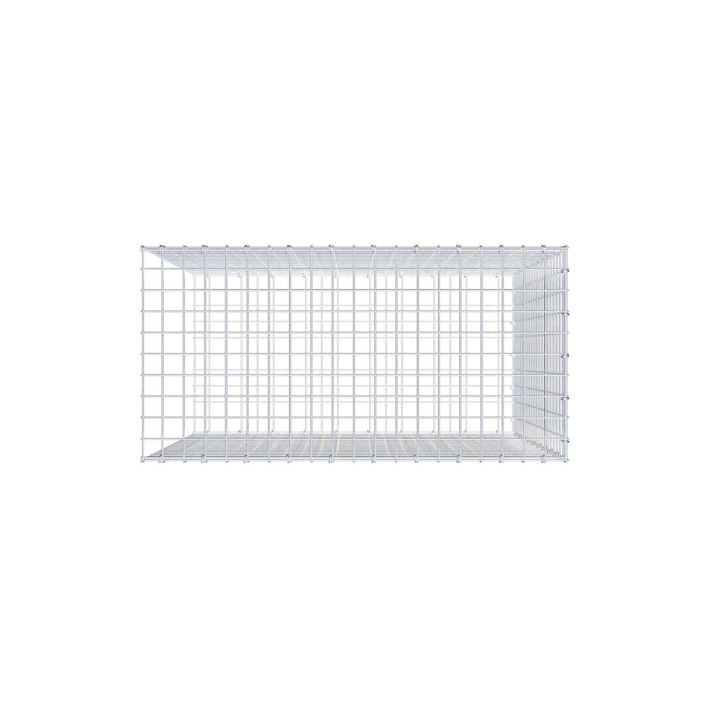 Gabião Tipo 2 100 cm x 100 cm x 50 cm (C x A x P), malhagem 5 cm x 5 cm, anel C
