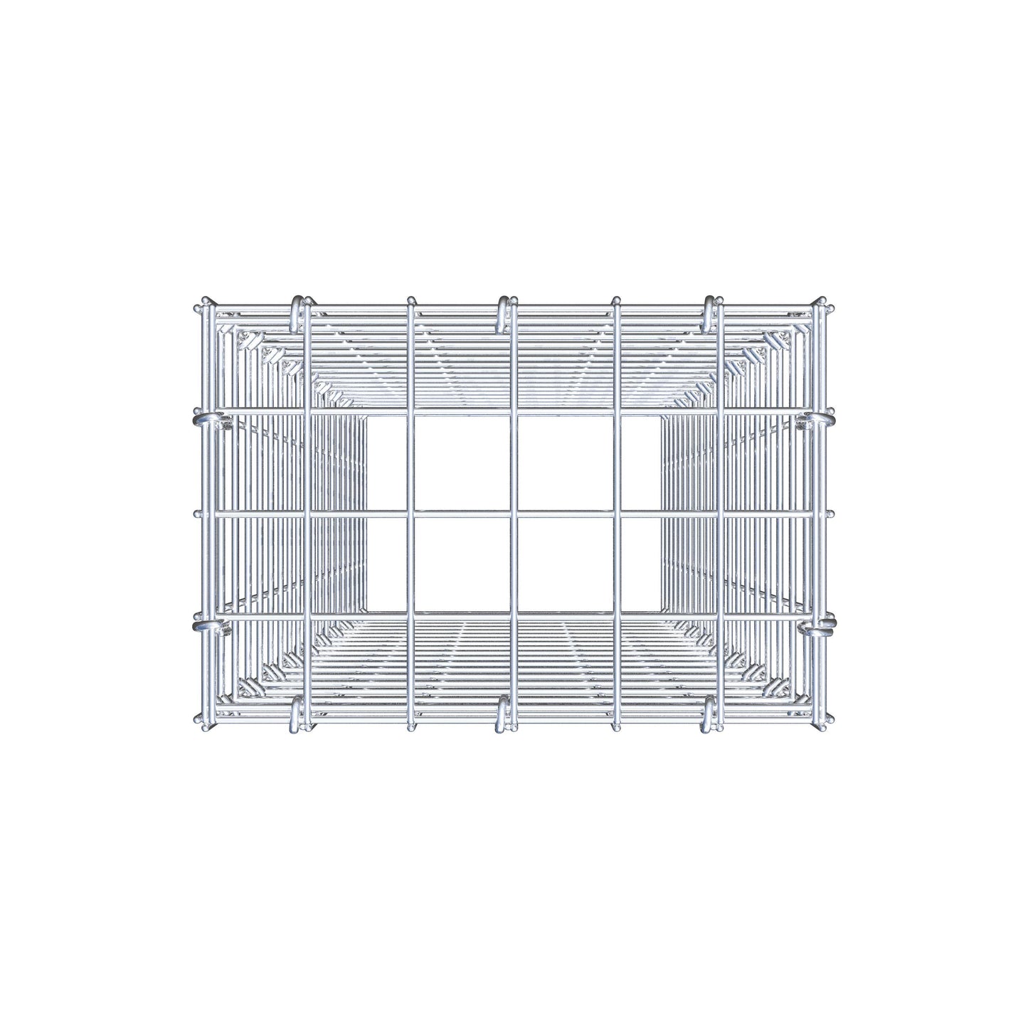 Monteret gabion type 3 100 cm x 30 cm x 20 cm (L x H x D), maskestørrelse 5 cm x 5 cm, C-ring