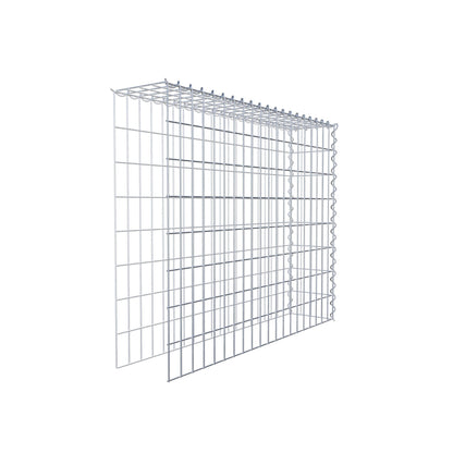 Gavión adulto tipo 4 100 cm x 80 cm x 20 cm (largo x alto x profundidad), tamaño de malla 5 cm x 10 cm, espiral