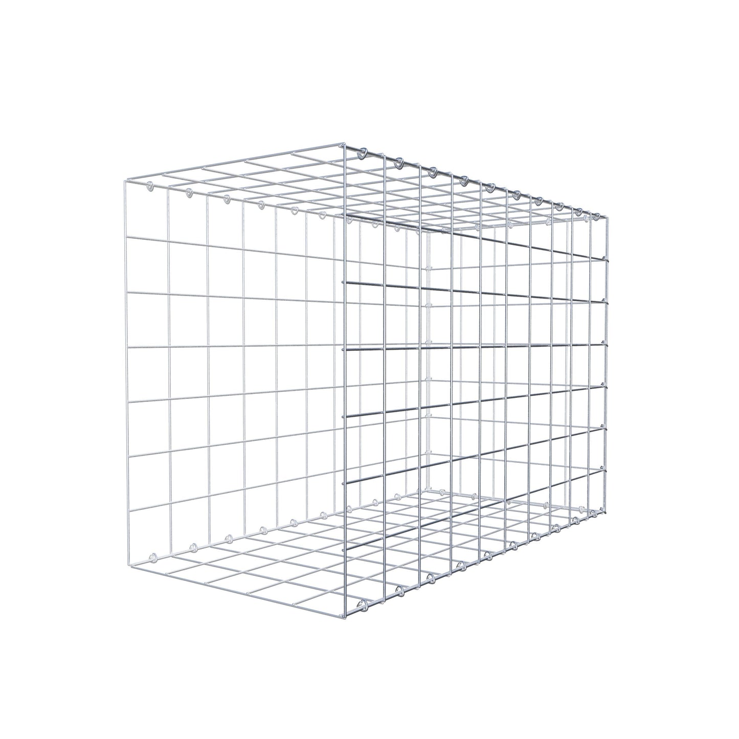 Gabbione aggiuntivo di tipo 2 100 cm x 70 cm x 50 cm (L x H x P), maglia 10 cm x 10 cm, anello a C