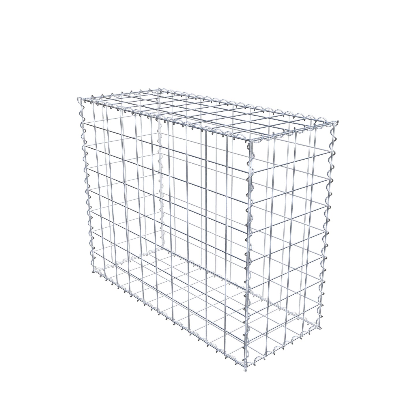 Schanskorf 100 cm x 80 cm x 40 cm (L x H x D), maaswijdte 10 cm x 10 cm, spiraalvormig