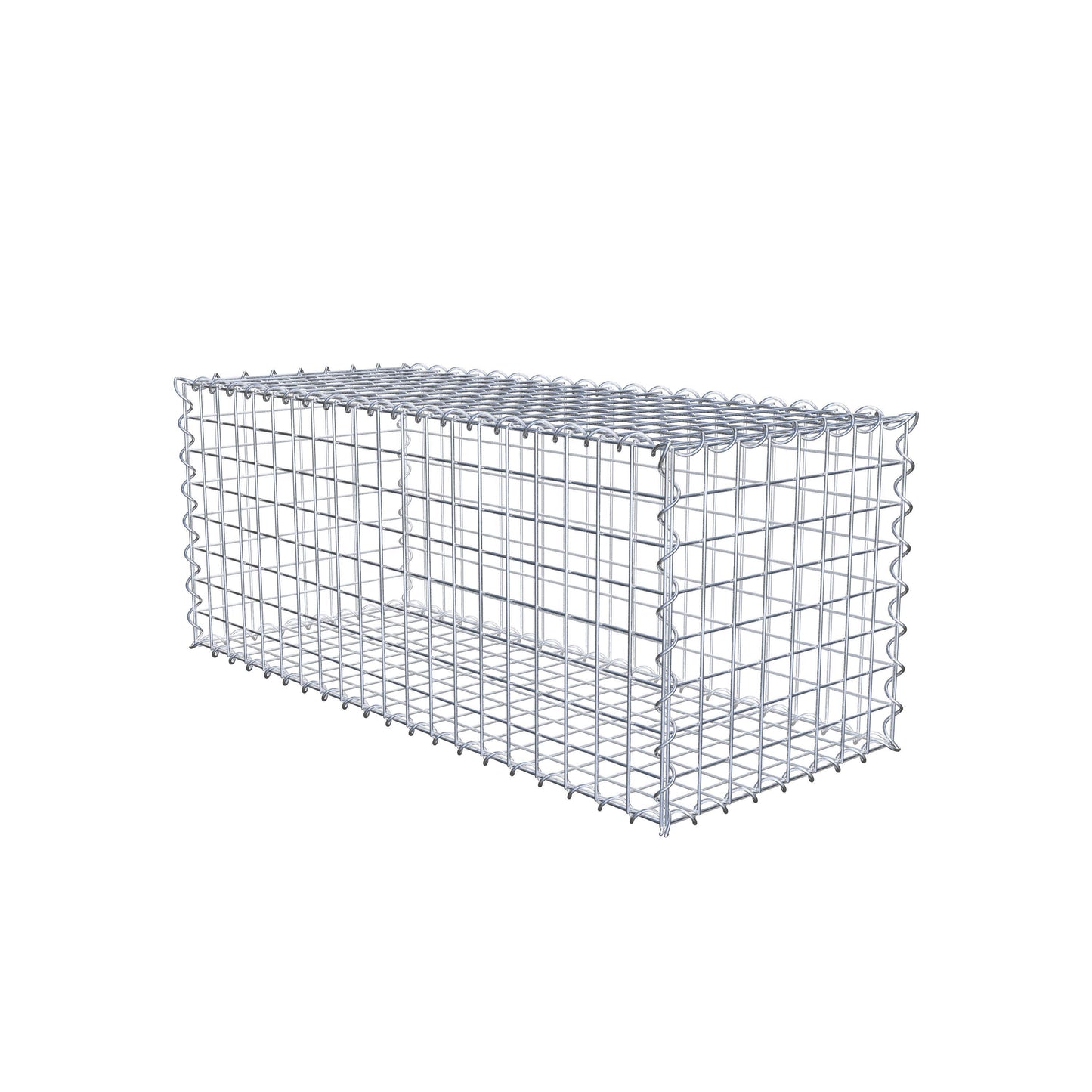 Sats med 2 gabioner 100 cm x 40 cm x 40 cm (L x H x D), maskstorlek 5 x 5 cm, spiral