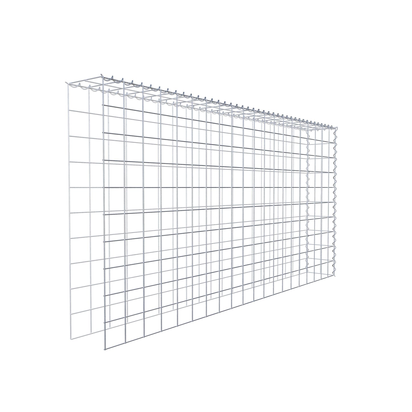 Gabion rapporté type 4 200 cm x 100 cm x 20 cm (L x H x P), mailles 10 cm x 10 cm, spirale