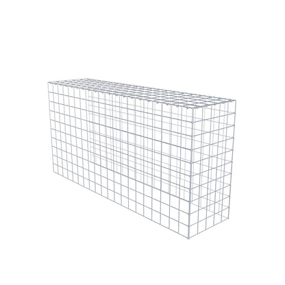 Monteret gabion type 4 200 cm x 100 cm x 50 cm (L x H x D), maskestørrelse 10 cm x 10 cm, C-ring