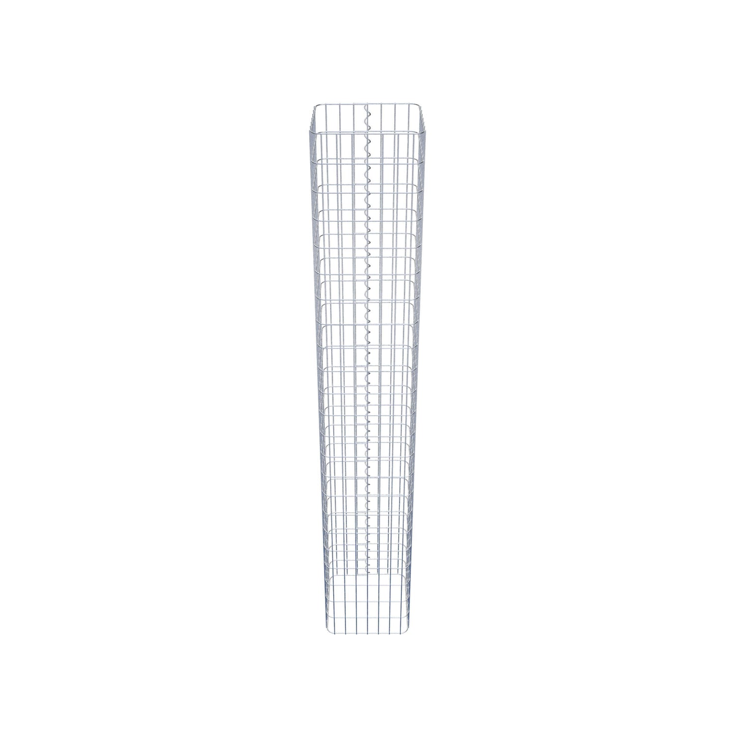 Coluna de gabião quadrada 37 cm x 37 cm, 230 cm de altura, PM 5 cm x 10 cm