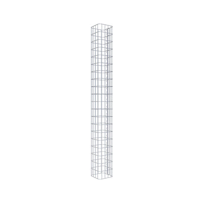 Gabionpelare, kvadrat 22 cm x 22 cm, 200 cm hög, MW 5 cm x 10 cm