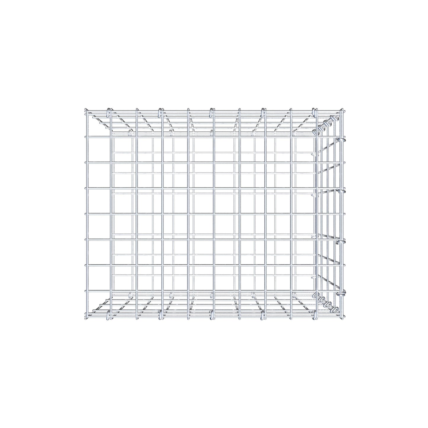 Gabião tipo 2 50 cm x 40 cm x 40 cm, malhagem 5 cm x 10 cm, anel C