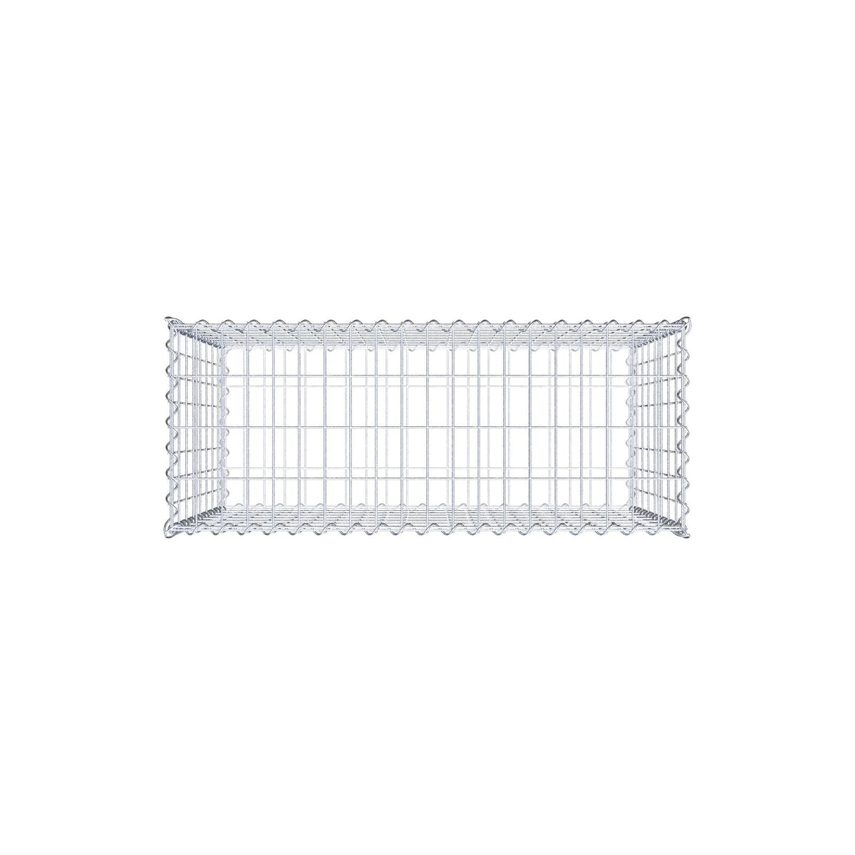Gabion 100 cm x 80 cm x 40 cm (L x H x D), mesh size 5 cm x 10 cm, spiral