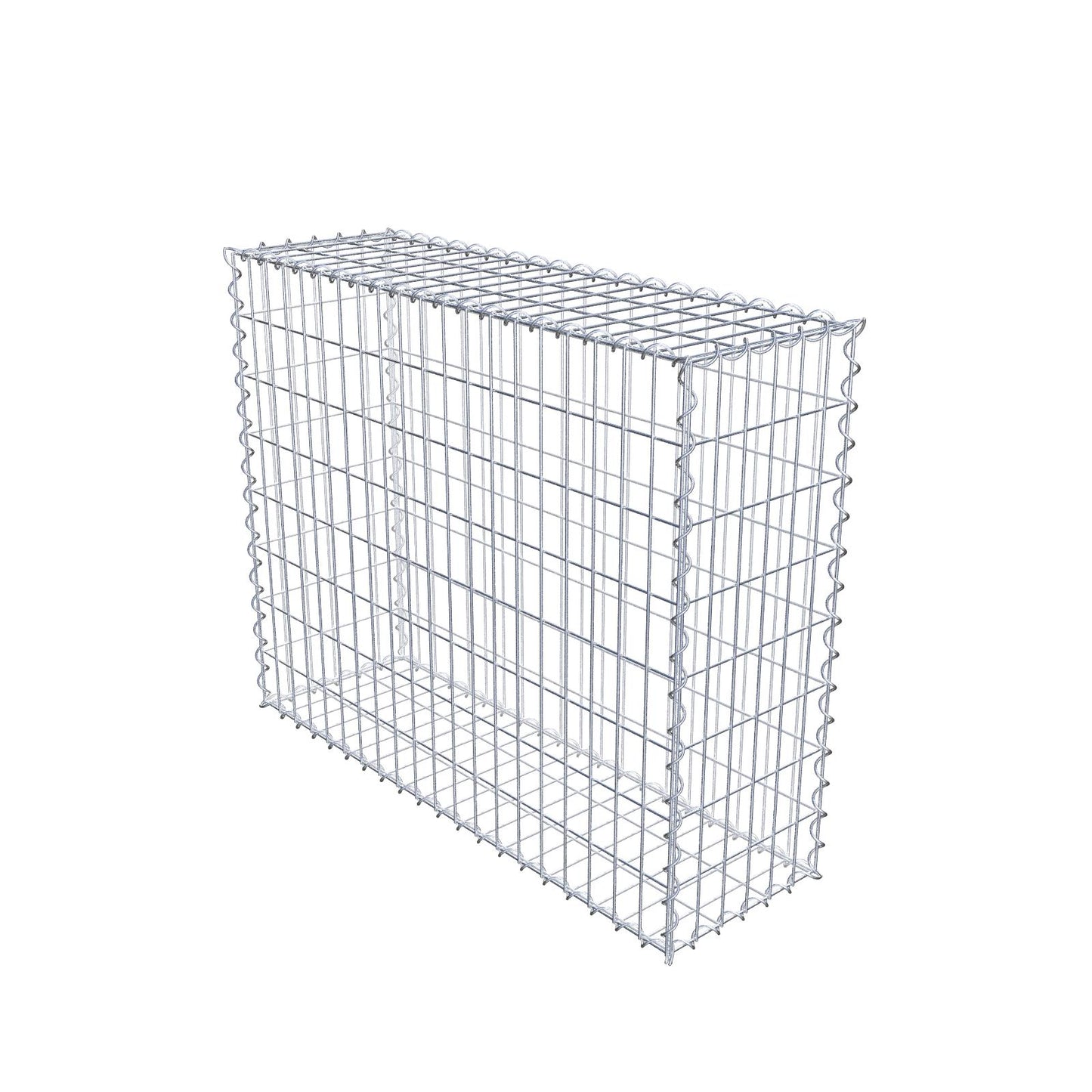 Gabbione 100 cm x 80 cm x 30 cm (L x H x P), maglia 5 cm x 10 cm, spirale