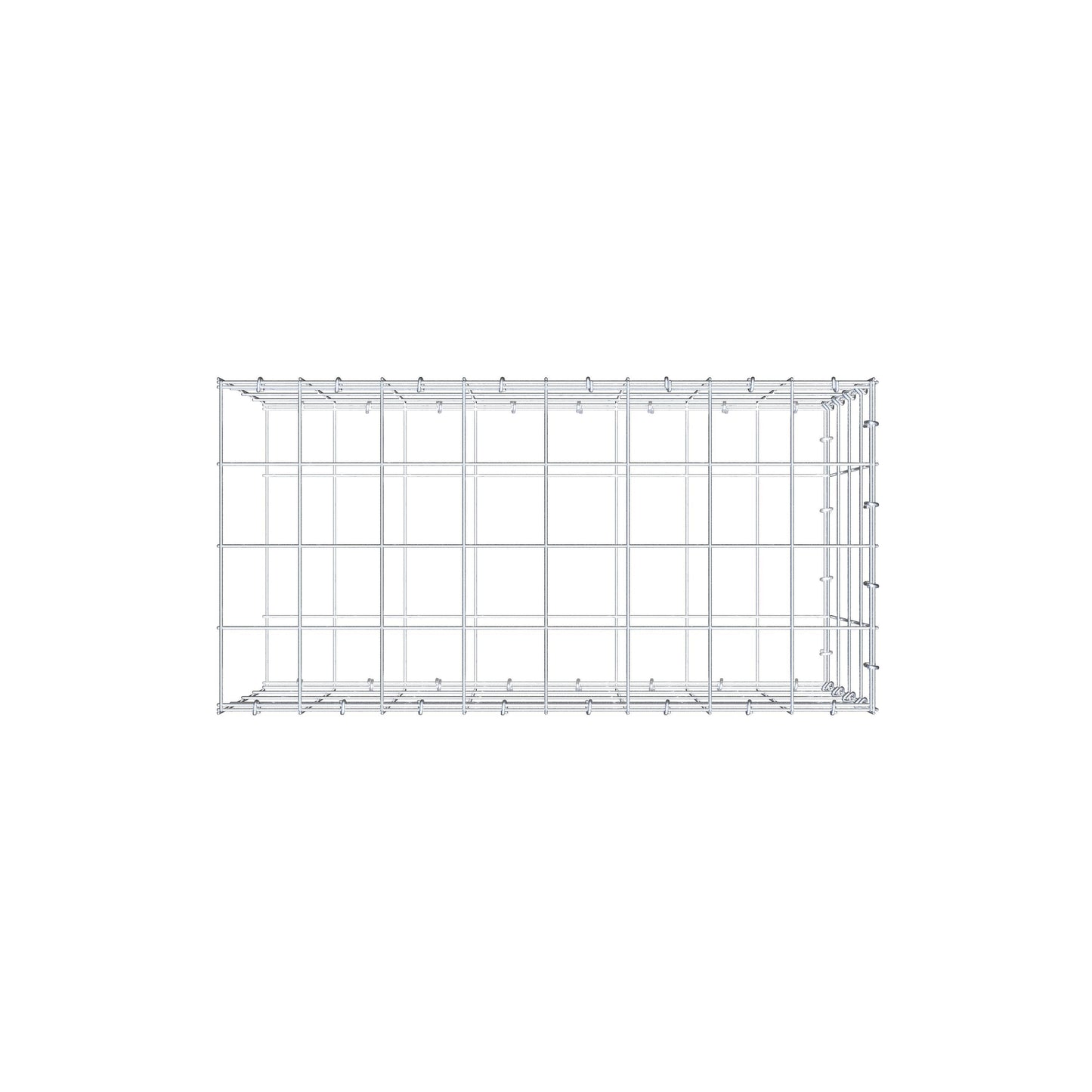 Pila adicional tipo 2 80 cm x 40 cm x 40 cm (L x A x P), malla 10 cm x 10 cm, anillo en C