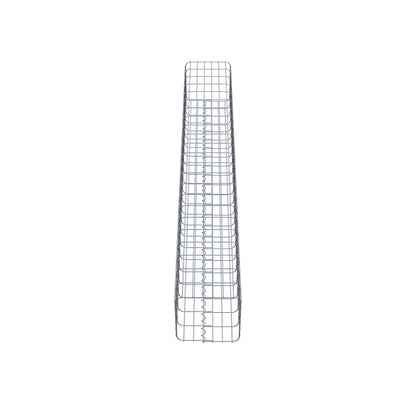 Schanskorfzuil hoekig 32 cm x 32 cm, 230 cm hoog, MW 5 cm x 10 cm