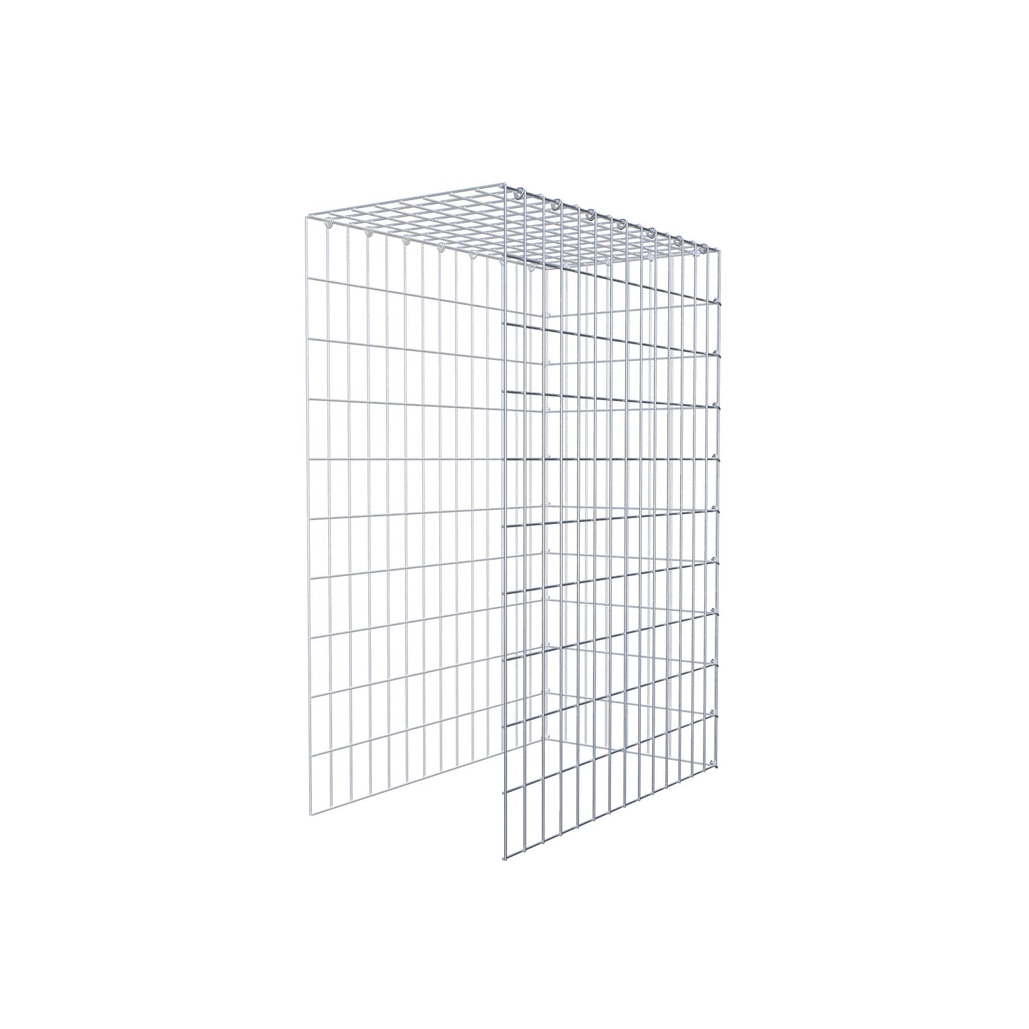 Fourche rapportée type 4 100 cm x 70 cm x 40 cm (L x H x P), mailles 5 cm x 10 cm, anneau en C