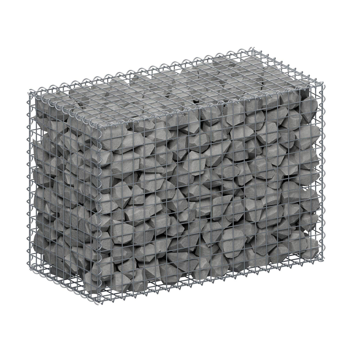 Gabion 100 cm x 70 cm x 50 cm (L x H x D), maskestørrelse 5 cm x 5 cm, spiral