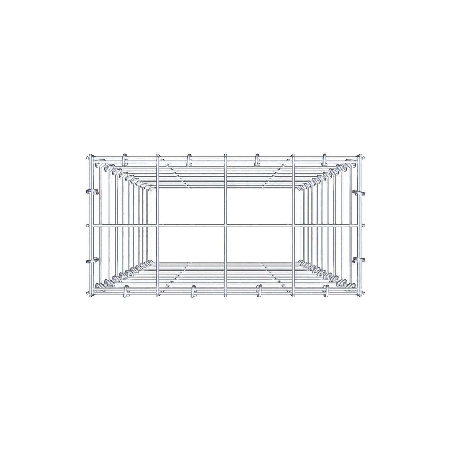 Gabião Tipo 3 100 cm x 40 cm x 20 cm (C x A x P), malhagem 10 cm x 10 cm, anel C