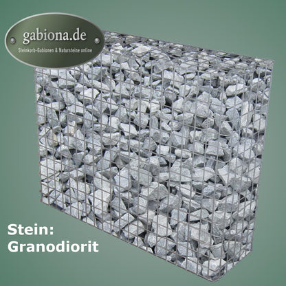 Gabion galvanisé à chaud 102 cm x 82 cm x 32 cm, mailles 5 cm x 5 cm, entièrement soudé