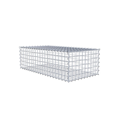 Gabion 100 cm x 30 cm x 50 cm (L x H x D), maskstorlek 5 cm x 5 cm, spiral