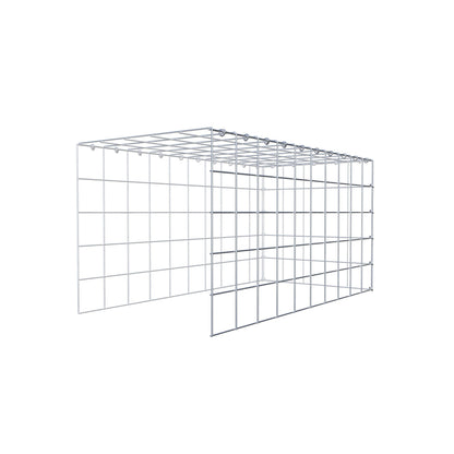Mounted gabion type 4 100 cm x 50 cm x 50 cm (L x H x D), mesh size 10 cm x 10 cm, C-ring