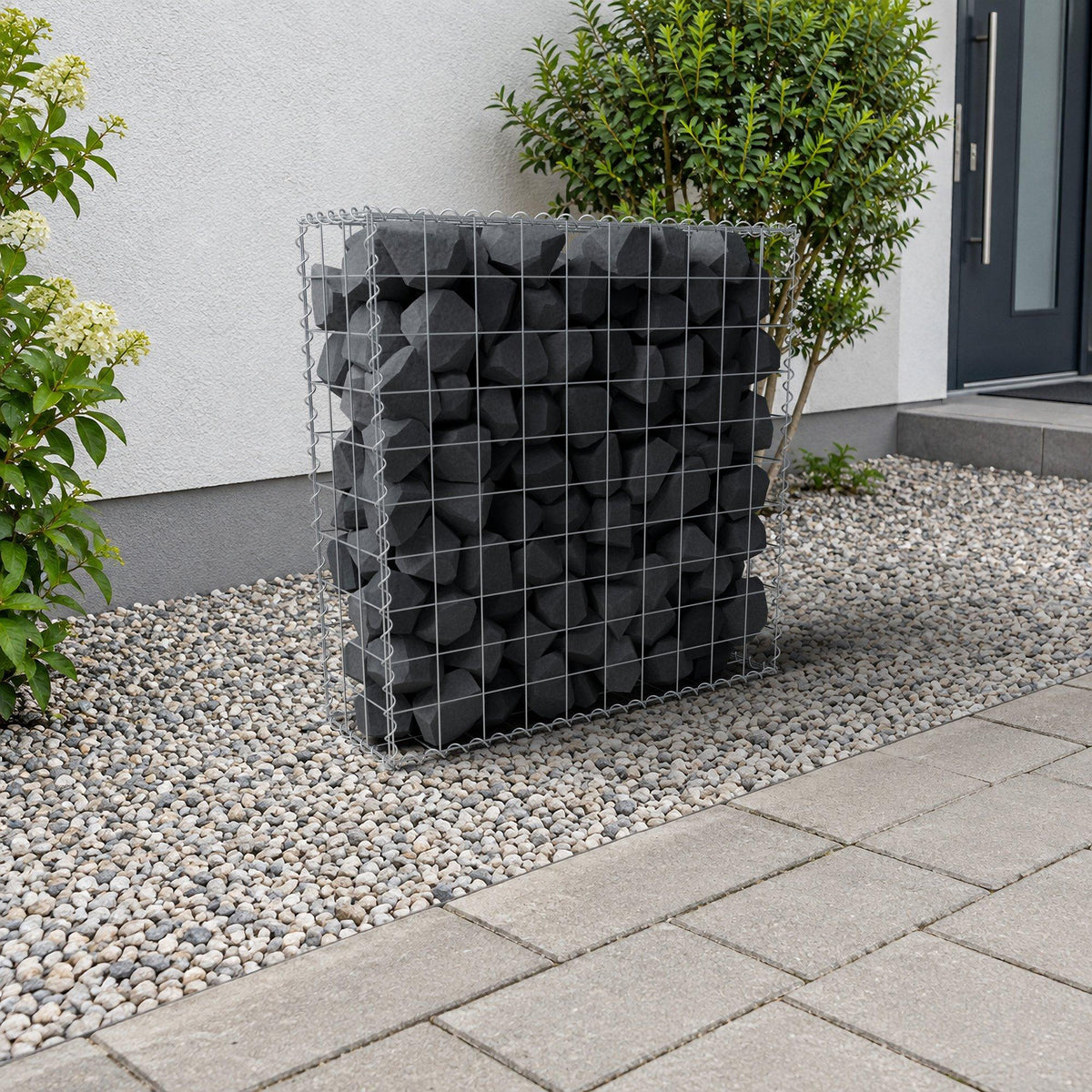 Gabione 100 cm x 100 cm x 30 cm (L x H x T), Maschenweite 10 cm x 10 cm, Spirale