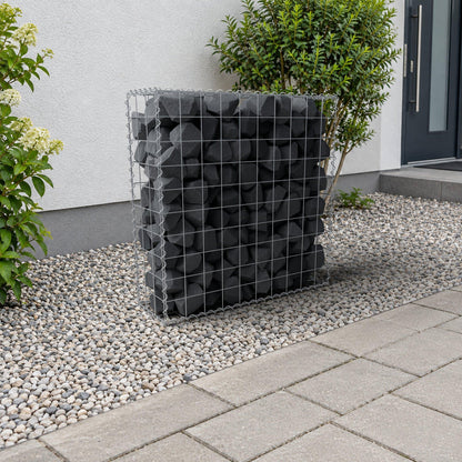 Gabione 100 cm x 100 cm x 30 cm (L x H x T), Maschenweite 10 cm x 10 cm, Spirale