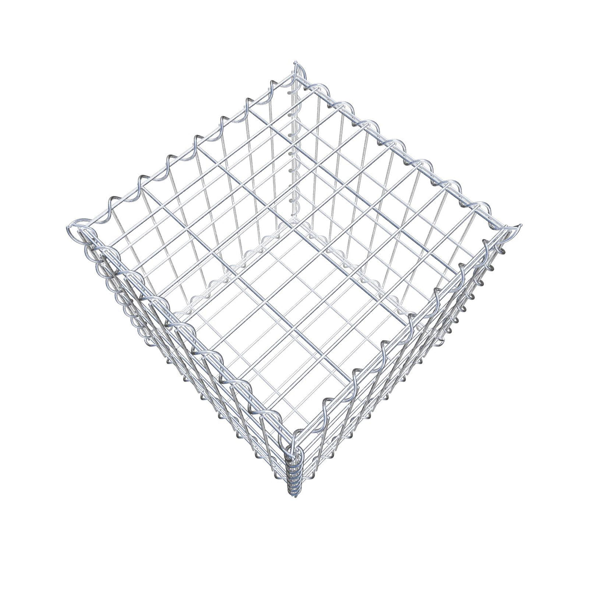 Gabione 40 cm x 40 cm x 40 cm (L x H x T), Maschenweite 5 cm x 10 cm, Spirale