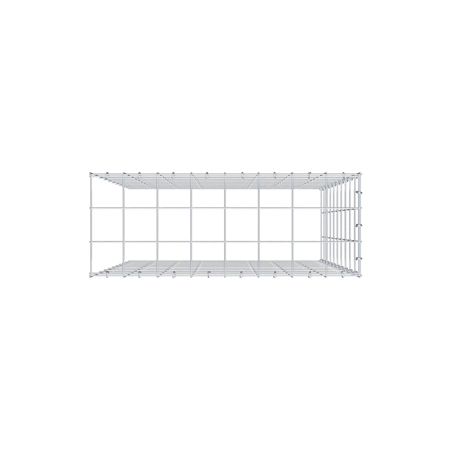Gabião Tipo 4 100 cm x 80 cm x 30 cm (C x A x P), malhagem 10 cm x 10 cm, anel C