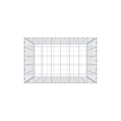 Gabion 100 cm x 80 cm x 50 cm (L x H x D), maskstorlek 10 cm x 10 cm, C-ring