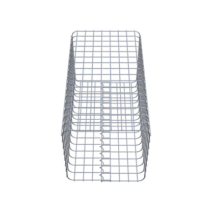 Columna de gaviones, angular 42 cm x 42 cm, 80 cm de altura, MW 5 cm x 5 cm