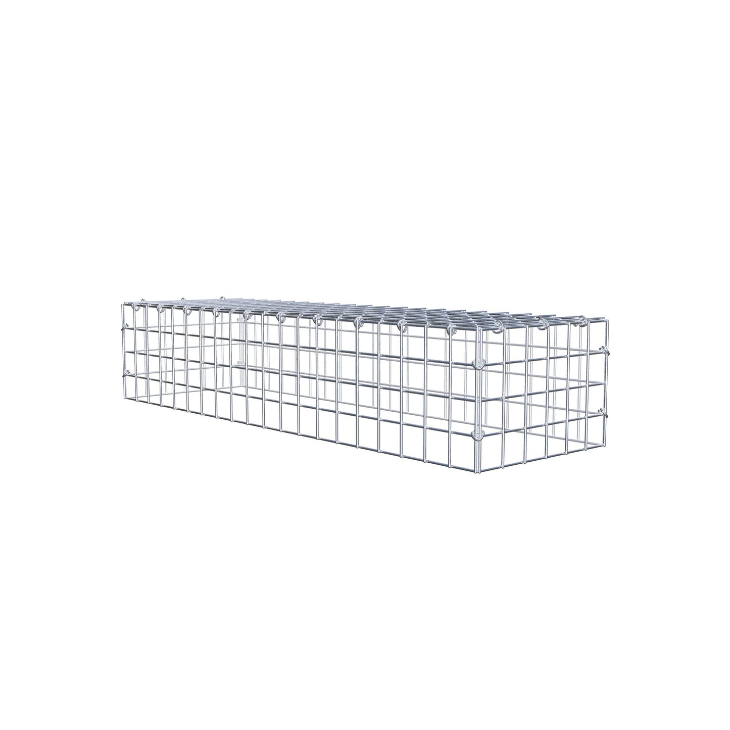 Anbaugabione Typ 3 100 cm x 20 cm x 30 cm (L x H x T), Maschenweite 5 cm x 5 cm, C-Ring