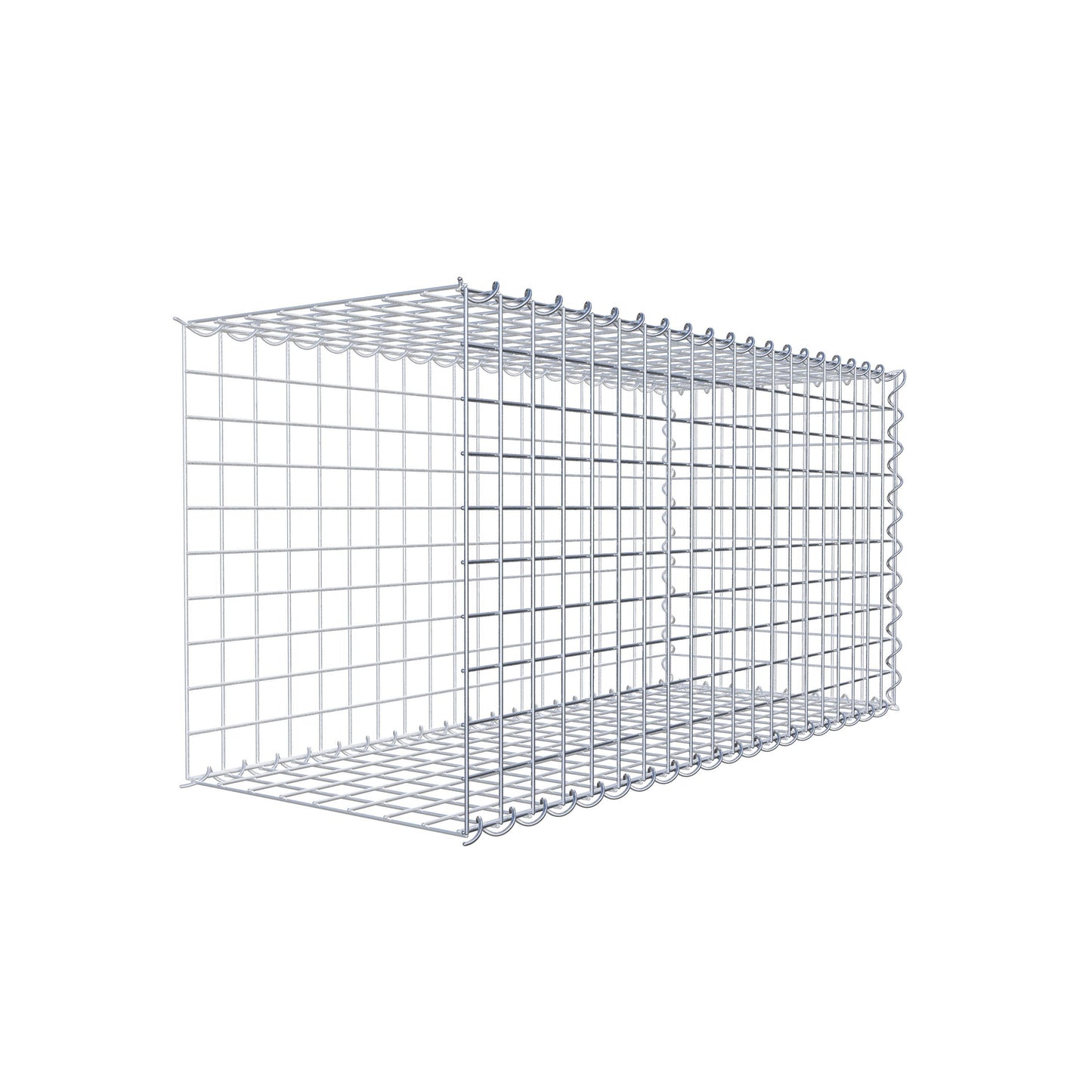 Gabion rapporté type 2 100 cm x 50 cm x 40 cm (L x H x P), mailles 5 cm x 5 cm, spirale