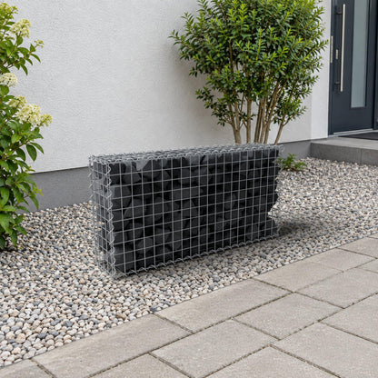 Gabion 100 cm x 50 cm x 20 cm (L x H x D), maskestørrelse 5 cm x 5 cm, spiral