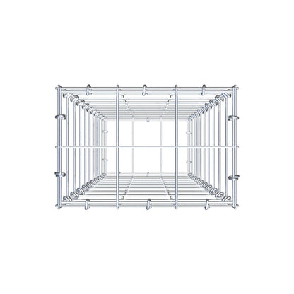 Gabione 100 cm x 30 cm x 20 cm (L x H x T), Maschenweite 10 cm x 10 cm, C-Ring
