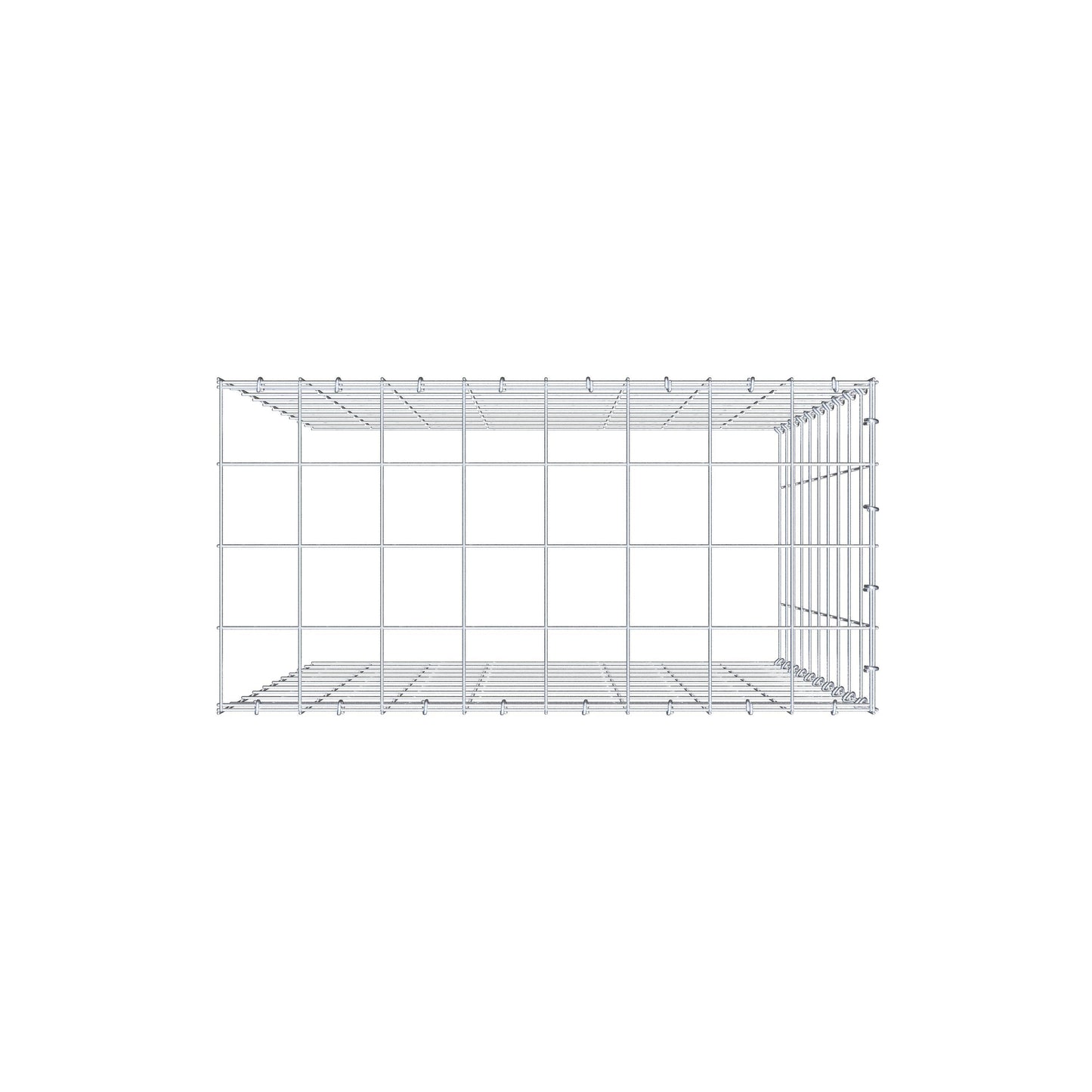 Fourche rapportée type 4 100 cm x 80 cm x 40 cm (L x H x P), mailles 10 cm x 10 cm, anneau C