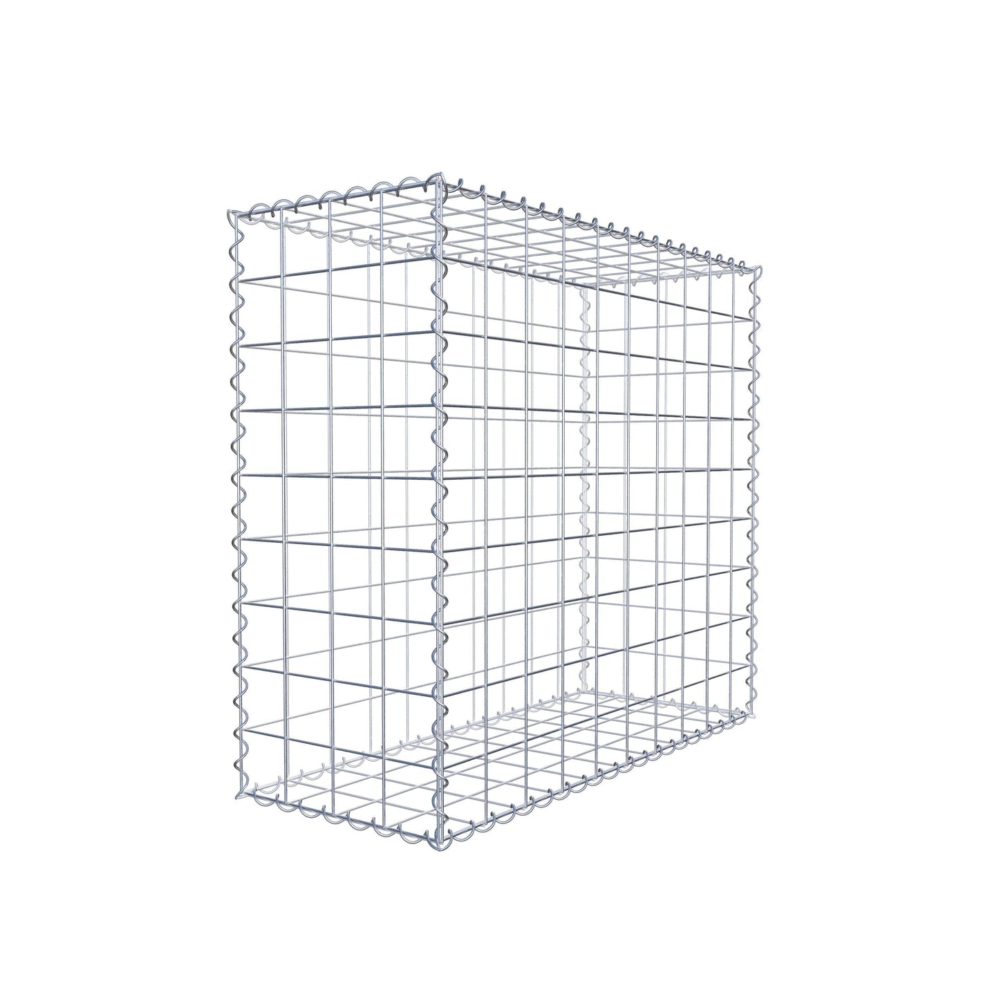 Gabione 100 cm x 90 cm x 40 cm (L x H x T), Maschenweite 10 cm x 10 cm, Spirale