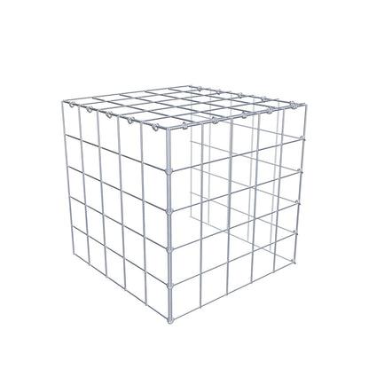 Mounted gabion type 4 50 cm x 50 cm x 50 cm (L x H x D), mesh size 10 cm x 10 cm, C-ring