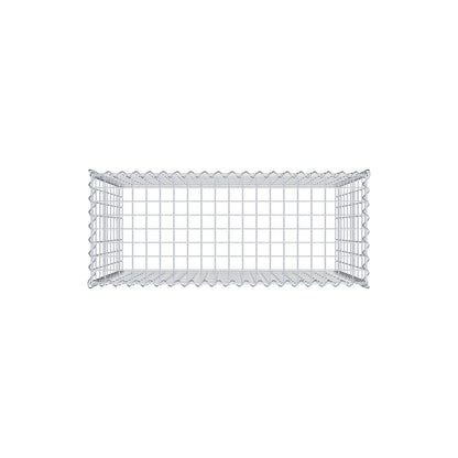 Opvokset gabion type 3 100 cm x 90 cm x 40 cm (L x H x D), maskestørrelse 5 cm x 10 cm, spiral